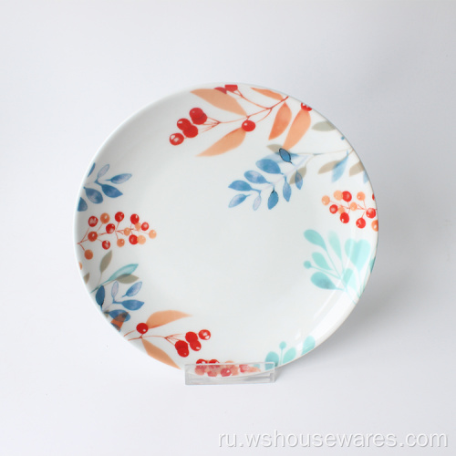 Круглая форма фарфоровой керамической посуды